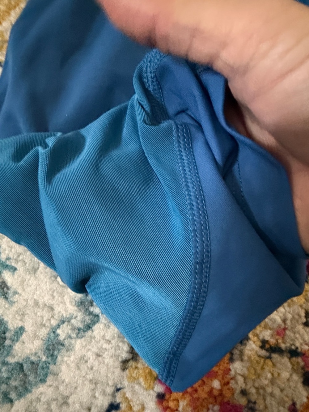 Nike Royal Blue Mid-Rise Performance Leggings with Swoosh - Picture 4 of 4